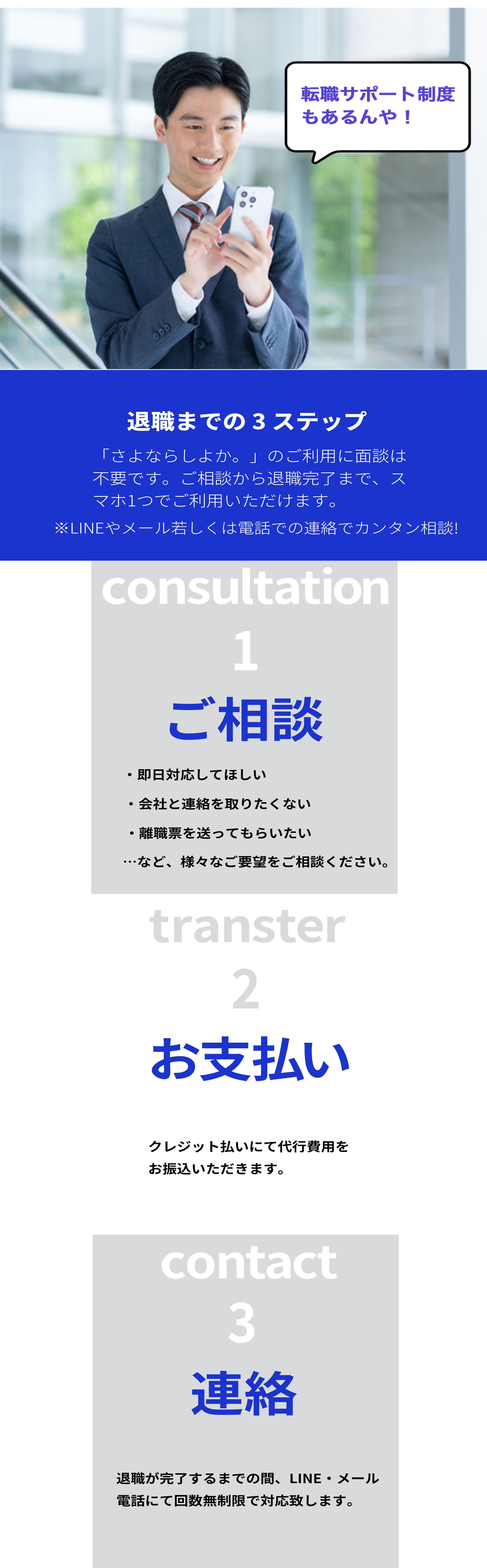 退職までの3ステップ